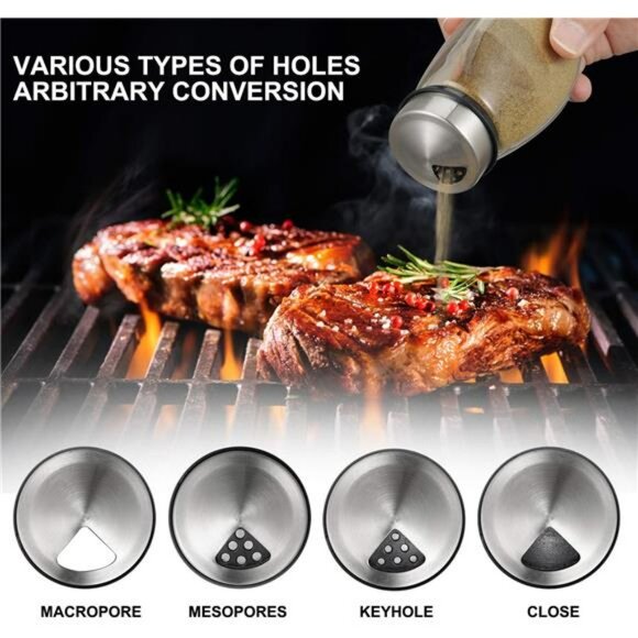 revolving spice rack organizer with 6 glass jars rotating kitchen countertop hol - Picture 4 of 8